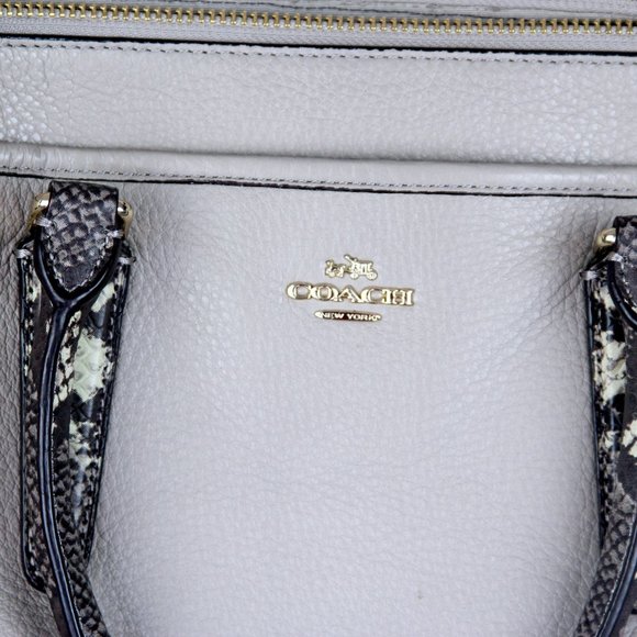 Coach Taupe Leather Purse Handbag Satchel/ NWOT - Picture 8 of 8